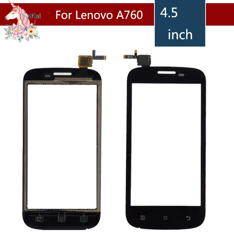 10 шт./лот 4 5 &quotдля Lenovo A760 A 760 сенсорный ЖК экран дигитайзер Датчик Внешний