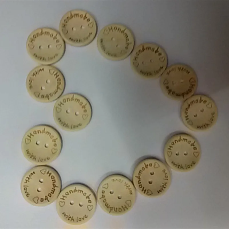 Мода (100 шт./упак.) ручной работы с любовью пуговицы для скрапбукинга и шитья