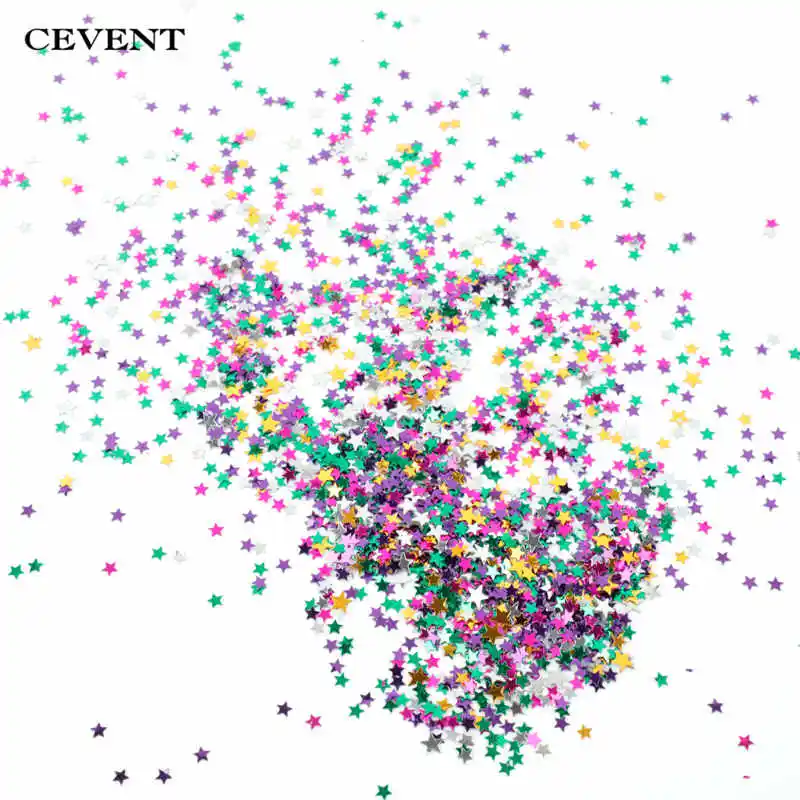 CEVENT 15g Звезды Луна украшение в форме сердца конфетти пластиковые золотые