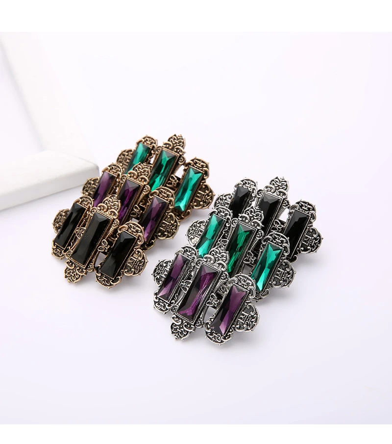 New European and American Gothic Diamond Hair Clips Crystal Diamond Transparent Hair Accessories bohemian vampirina hair bow