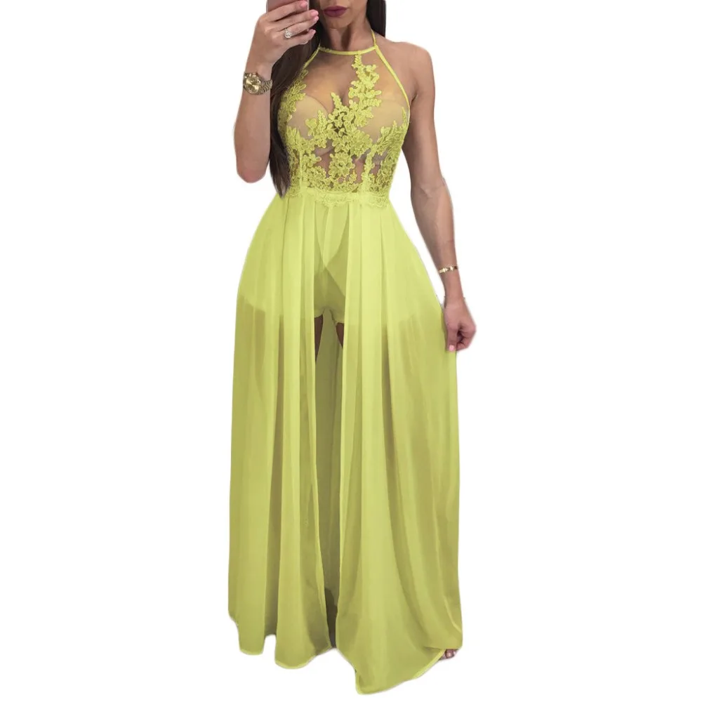 Новинка 2018 женское сексуальное длинное платье с высоким разрезом открытыми