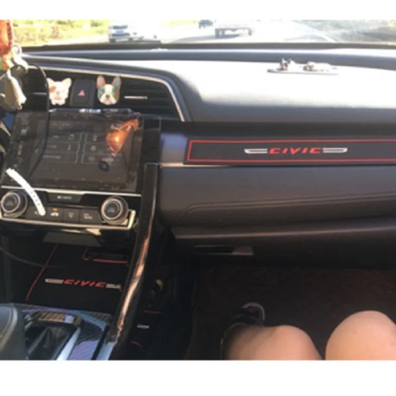 17 шт./компл. Противоскользящий коврик для Honda Civic 2018 2019 2017 2016 10th 10gen| |