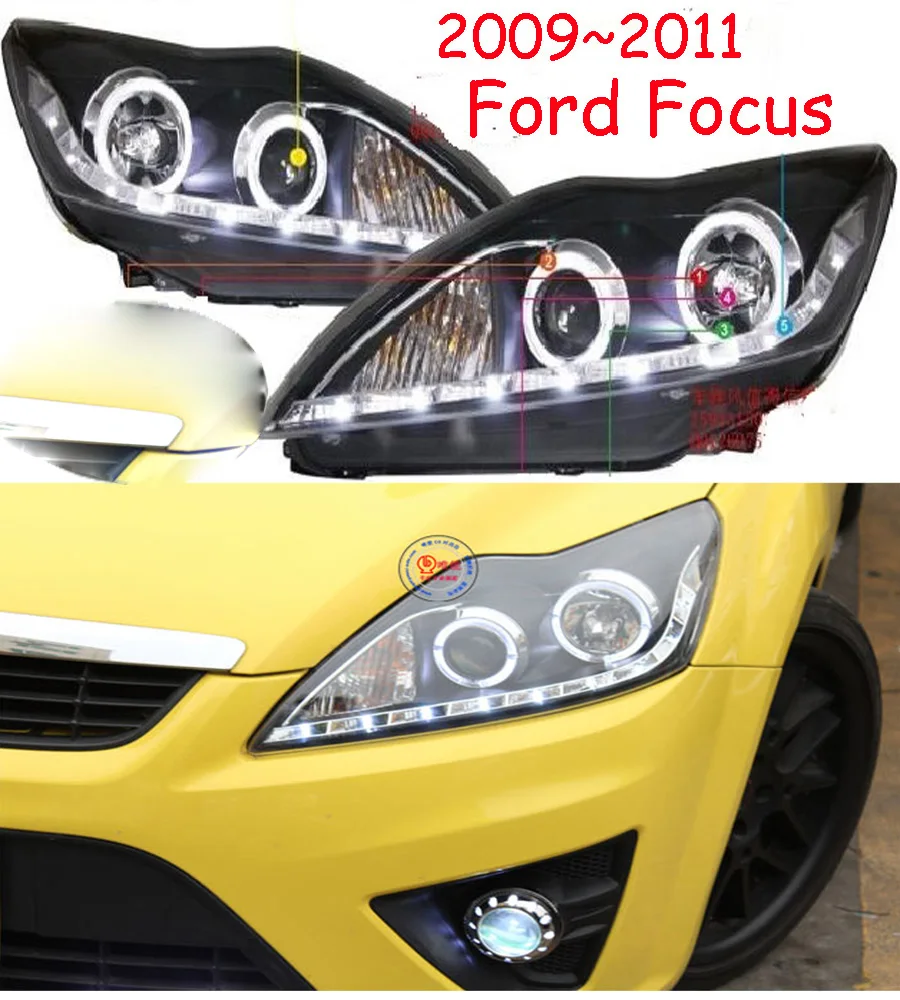 

1 Набор, автомобильный Стайлинг для Ford Focus фар HID xenon 2009 2010 2011y автомобильные аксессуары светодиодный DRL Противотуманные фары для Ford Focus налобн...