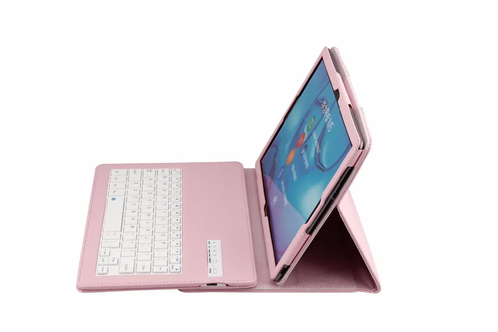 Кожаный чехол для huawei MediaPad M5 10 10,8 со съемной Bluetooth клавиатурой с узором Личи
