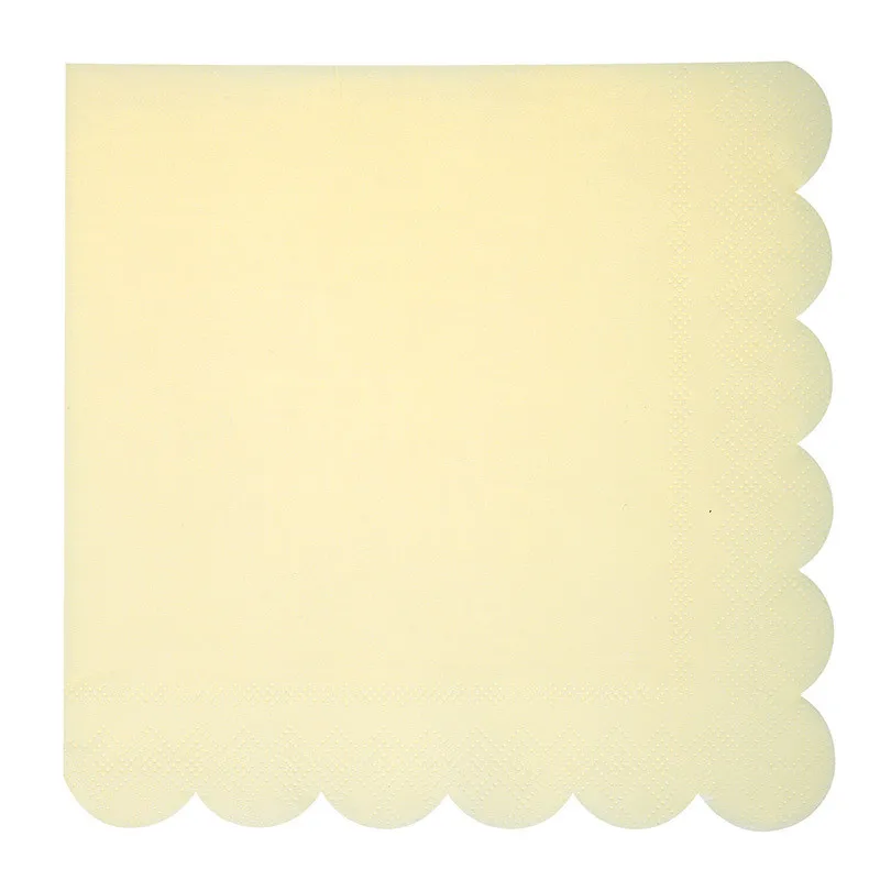 20 Yellow Napkin Конфетный цвет с золотыми столовыми приборами, бумажные тарелки, пастельные салфетки для стаканчиков, шары в виде макаруна на день рождения, детский душ, Свадебный декор - Цвет: 20 Yellow Napkin