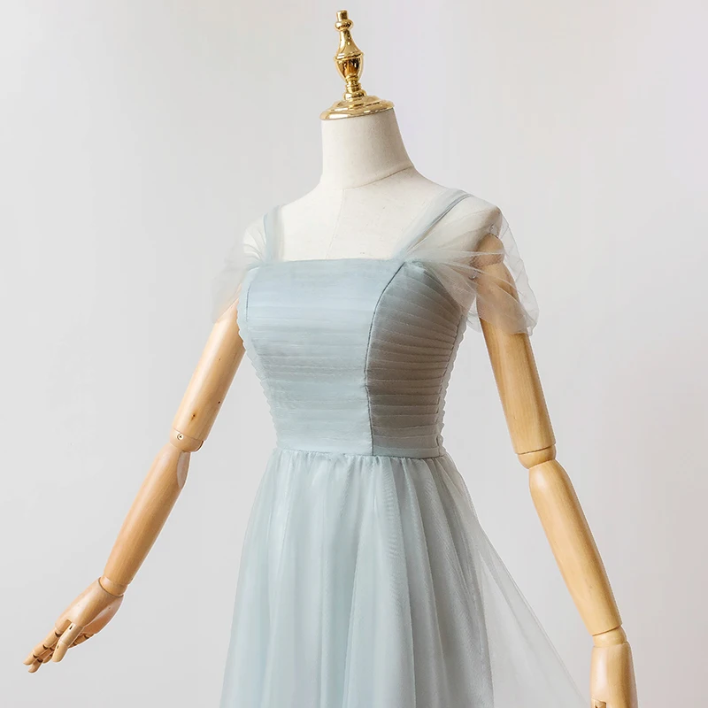 Женское длинное вечернее платье зеленое/серое для выпускного бала 8678|Вечерние