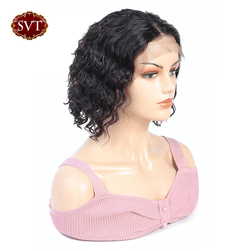 SVT Bob 13x4 парики на шнурках для черных женщин короткие человеческие волосы
