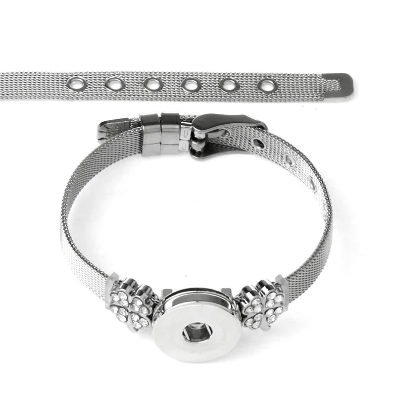 Новые браслеты и из нержавеющей стали 18 мм кнопка сделай сам застежка подвеска в