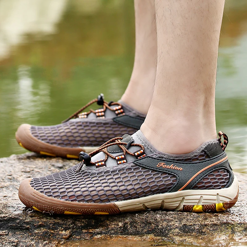 PINSV Aqua Water Shoes Men Men'S Breathable Aque Outdoor Footwear Sneakers Walking Sports Upstream Sandals | Спорт и развлечения