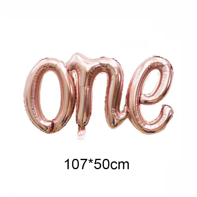 rose gold one Одно розовое золото звено мальчик девочка Фольга Воздушный шар ребенок пол раскрыть воздушный шар для Бэйби Шауэр 1-й для празднования первого дня рождения украшения воздушные шары - Цвет: rose gold one