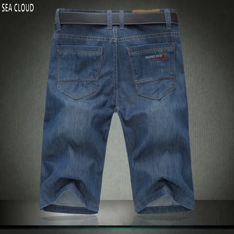 

82 Free shipping Elastic denim shorts male summer thin hip hop shorts jeans casual plus size capris loose short trousers