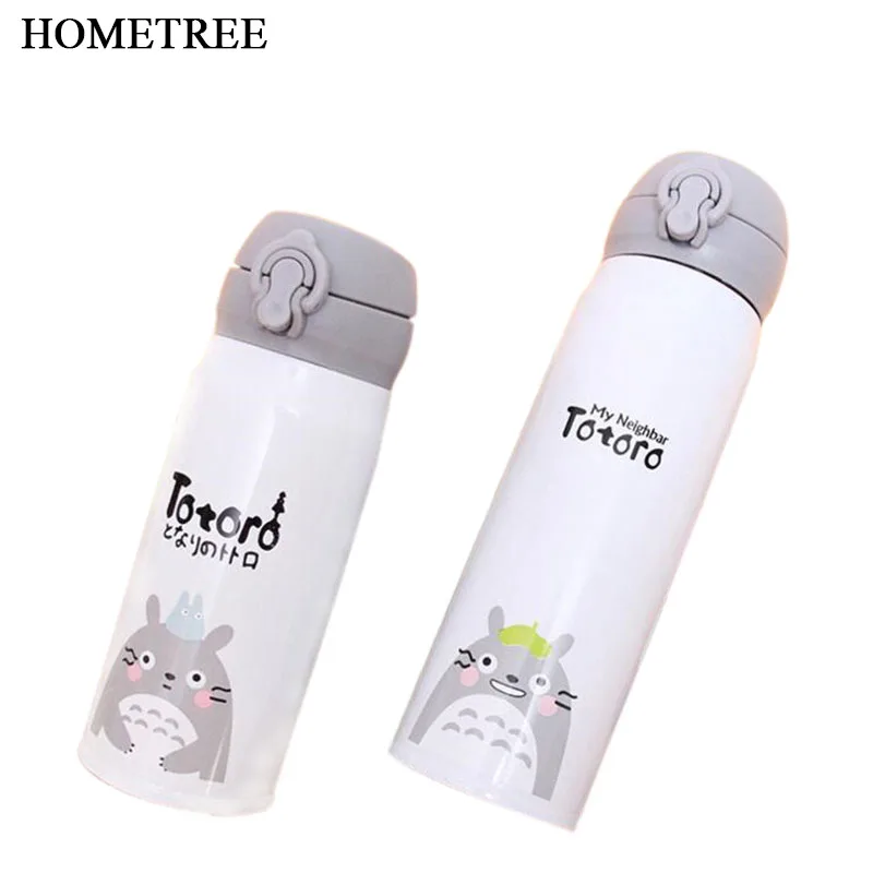 

HOMETREE 350ml/500ml Insulation Cup Water Bottle Thermos Vacuum Bottle Stainless Steel Thermal Cups Light Children Totoro H375