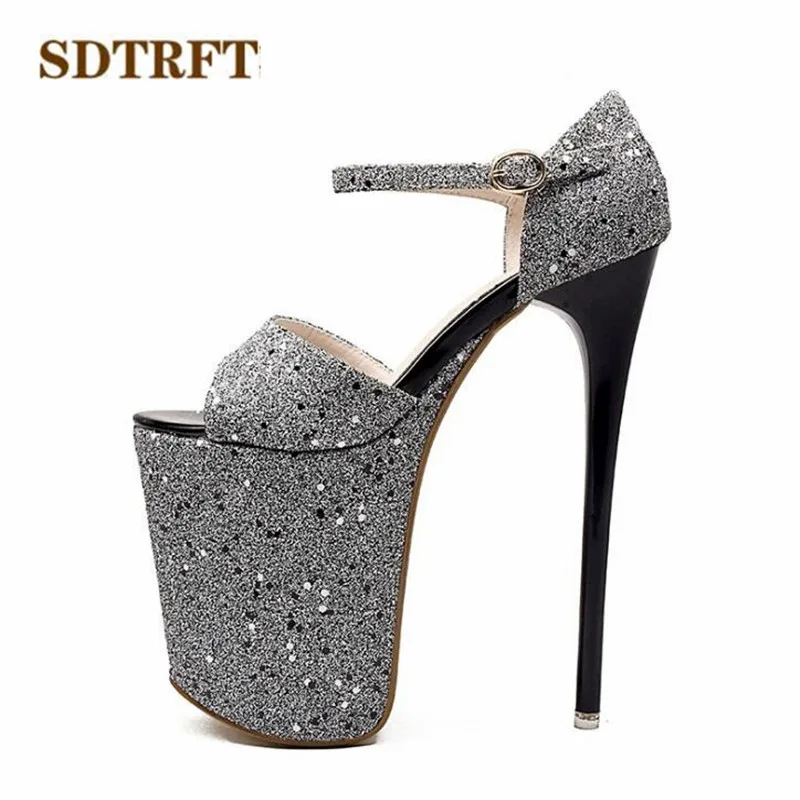 Женские туфли с блестками SDTRFT летние туфли-лодочки на платформе пикантные