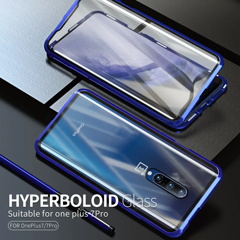 Чехол для oneplus 7 pro магнитный металлический чехол с поглощением изображения One Plus