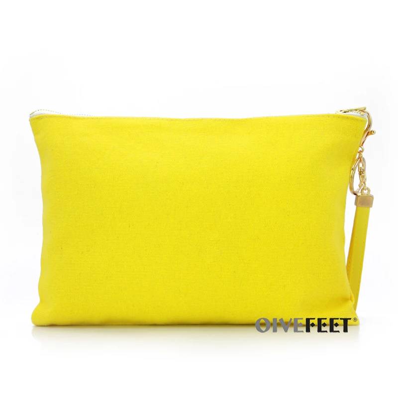 OIVEFEET LGC210 12 унций простой розовый хлопковый холщовый клатч сумка из искусственной