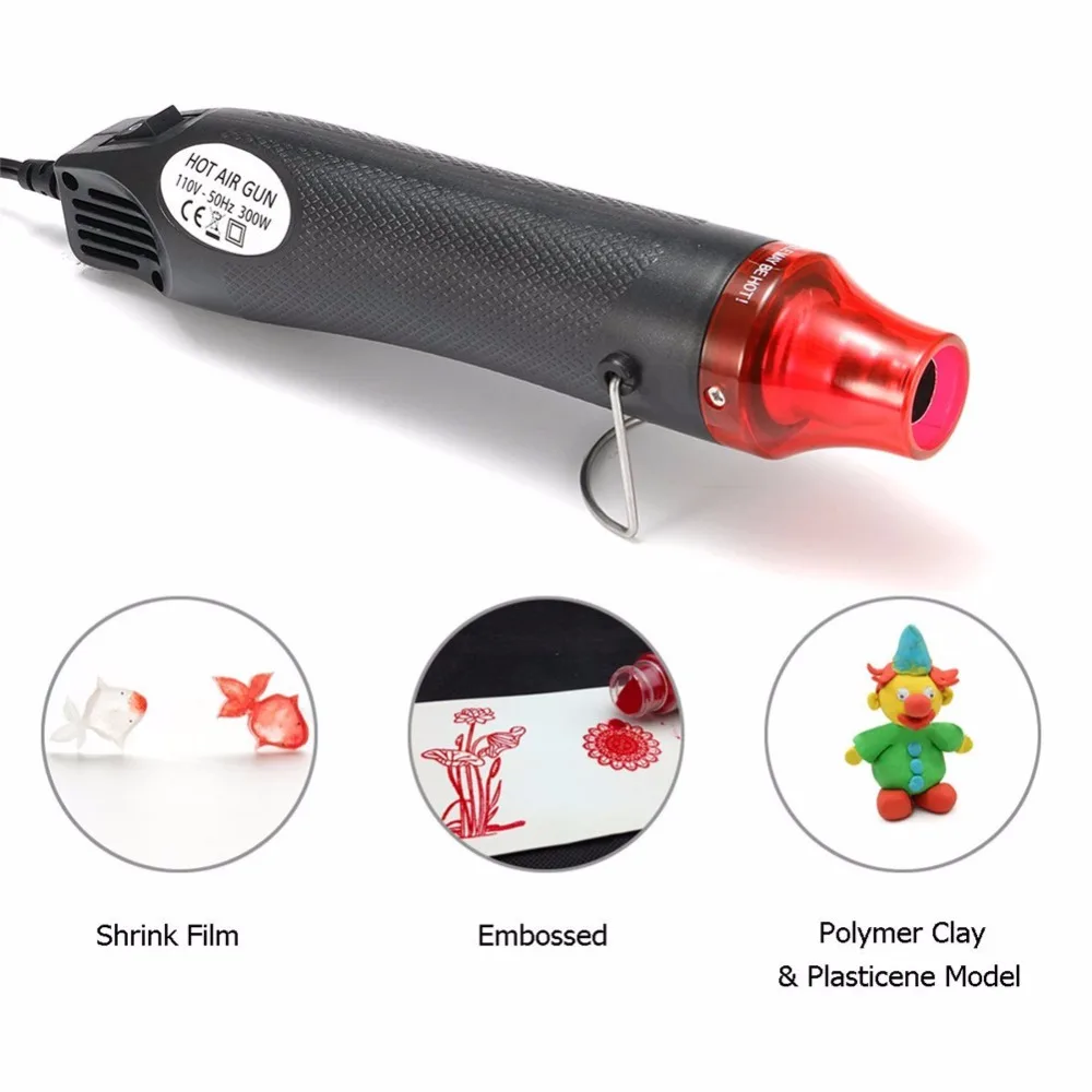 300W Electric Hot Air Gun US 110V/EU 220V Heat DIY Tools For Mud Toys/Rubber Stamp/Shrinkable Film #247679 | Электроника