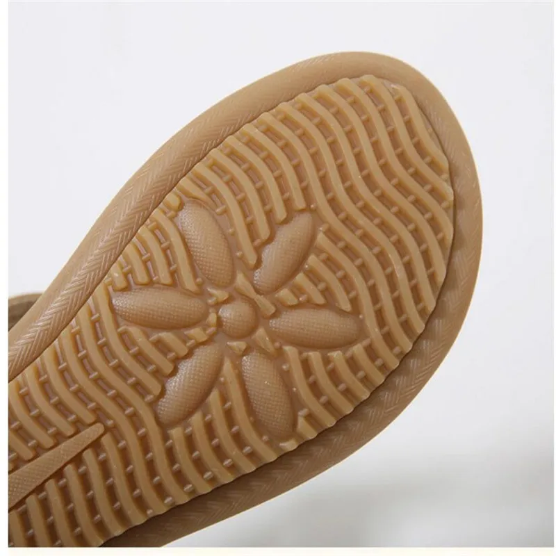 

MVVJKE 2018 Summer New Bohemia Wedge Women Sandals Rhinestone Woman Flip Flops Vintage Women Shoes Beach