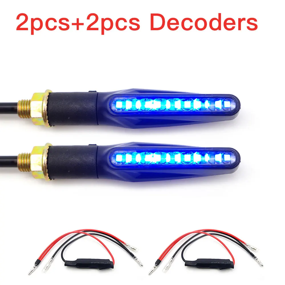 BLUE 2 pieces Поворотники moto rcycles moto led stop blinker для honda CBF yamaha aerox 50 honda cbr 600 f4i honda hornet 900 yamaha r1 - Цвет: BLUE 2 pieces