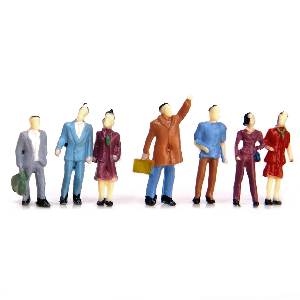 Новинка 1:87 50 шт. ручная лампа стоя люди фигурки масштаб HO (от 1 до 87) 0 70 90 дюймов