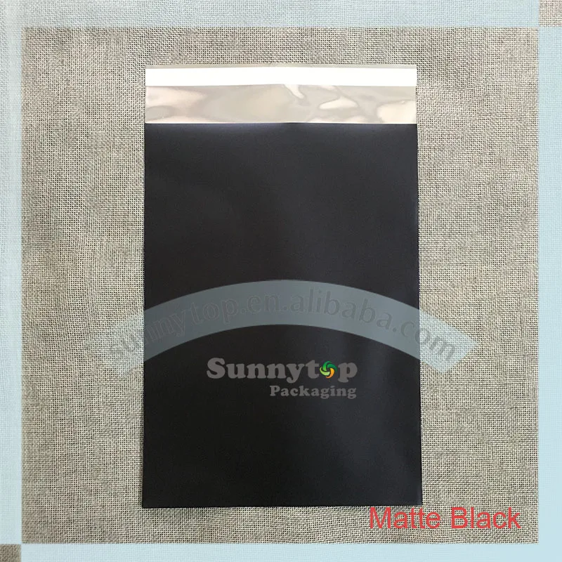 

Matt Black foil bag 10"x10" black shipping envelope black courier bag