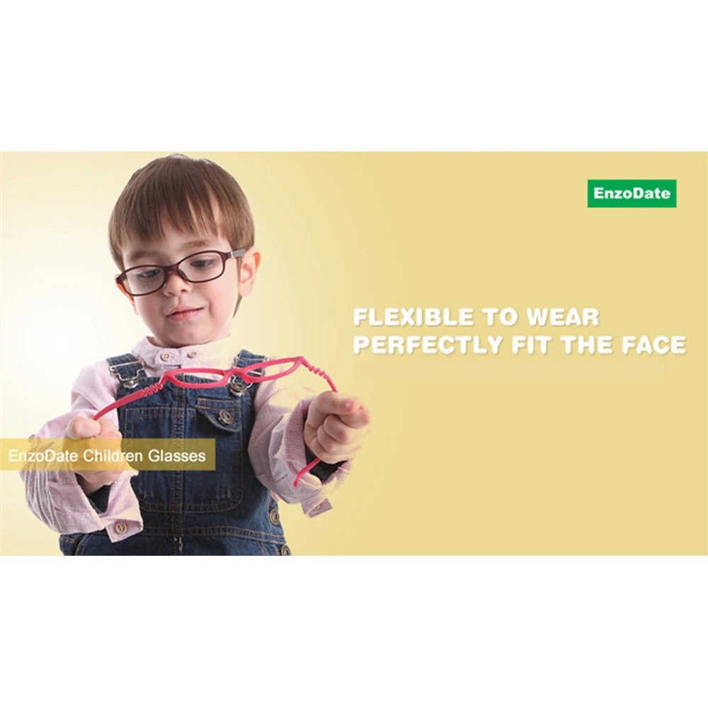 Гибкие студенческие очки Рамка Небьющиеся дужки съемные силиконовые TR90 гибкие