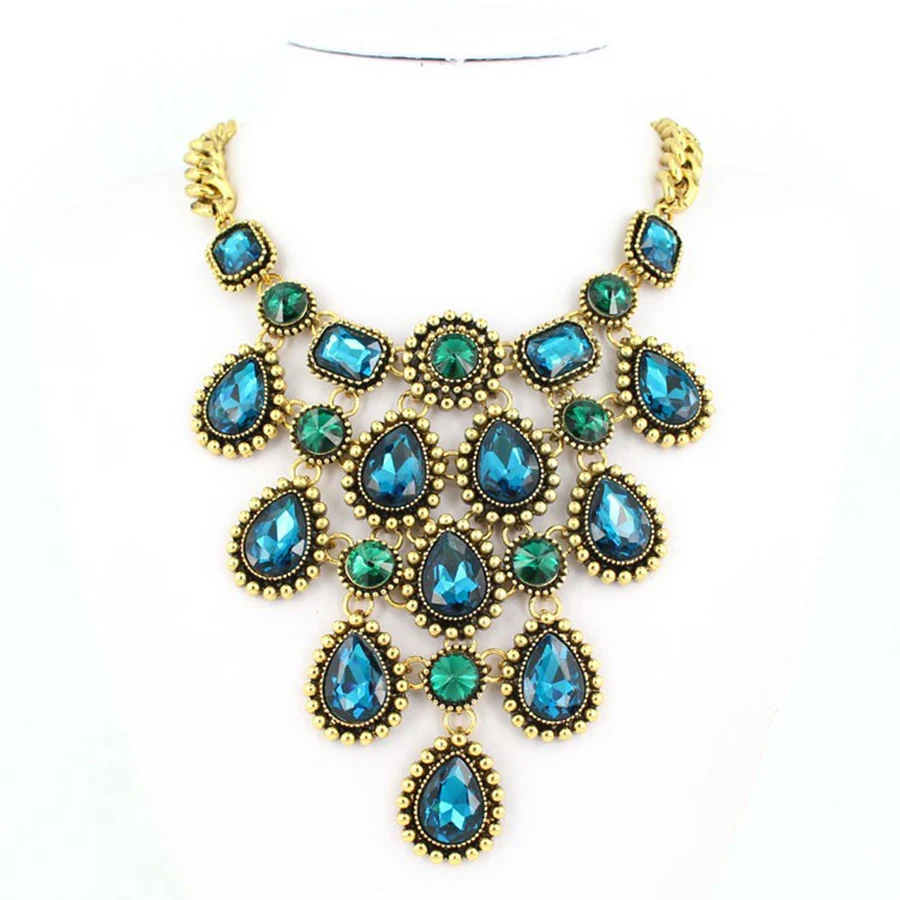 Модные Винтажные античные ожерелья в стиле &quotРетро&quot с каплями воды