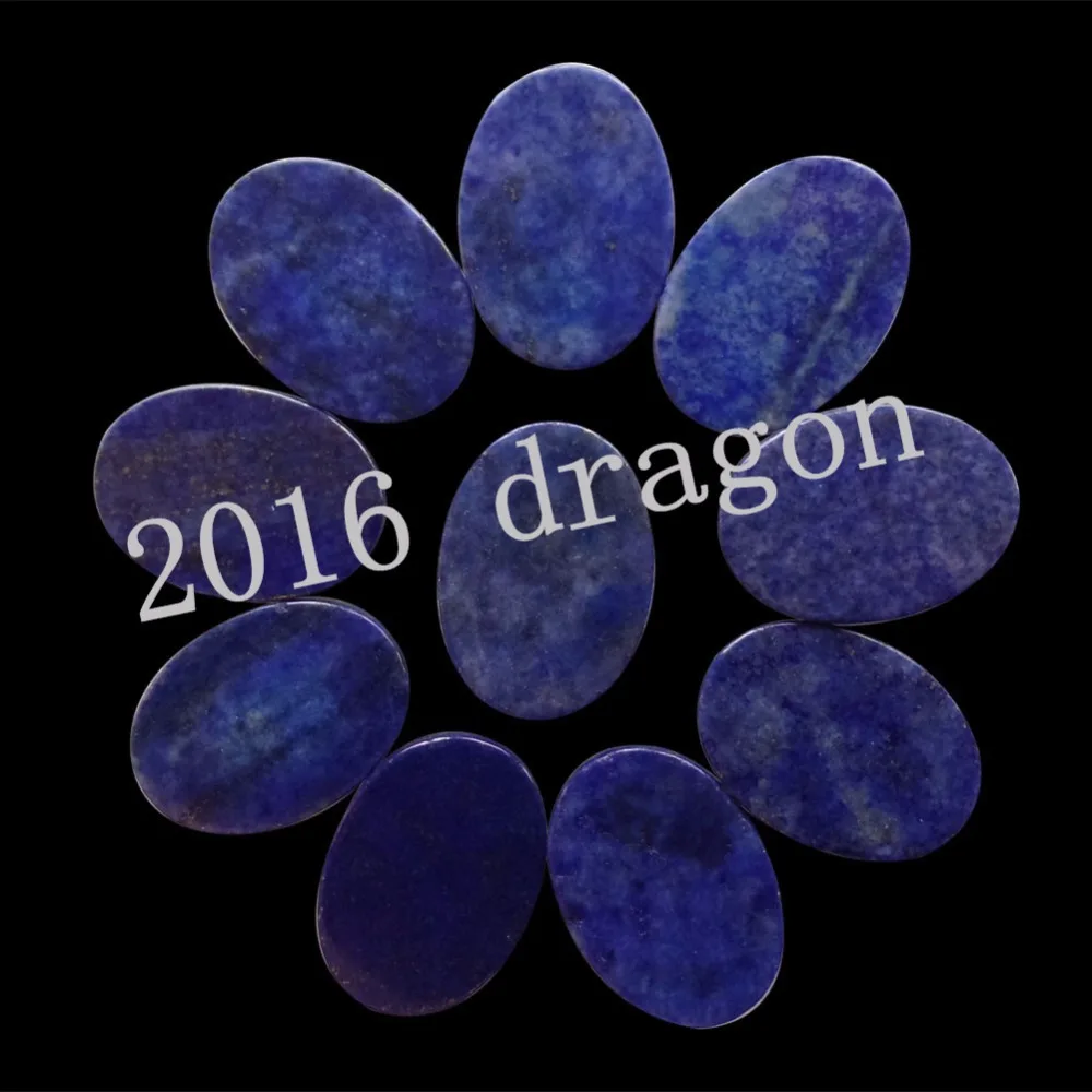 (10 шт./лот) оптовая продажа натуральный Лазурит Овальный Кабошон кабошон 20x15x6 мм