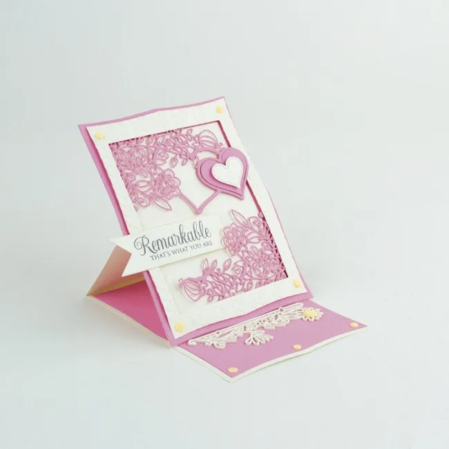 Flowered Edge Dual Hearts 136*84 мм металлические режущие штампы Скрапбукинг альбом вырезы для
