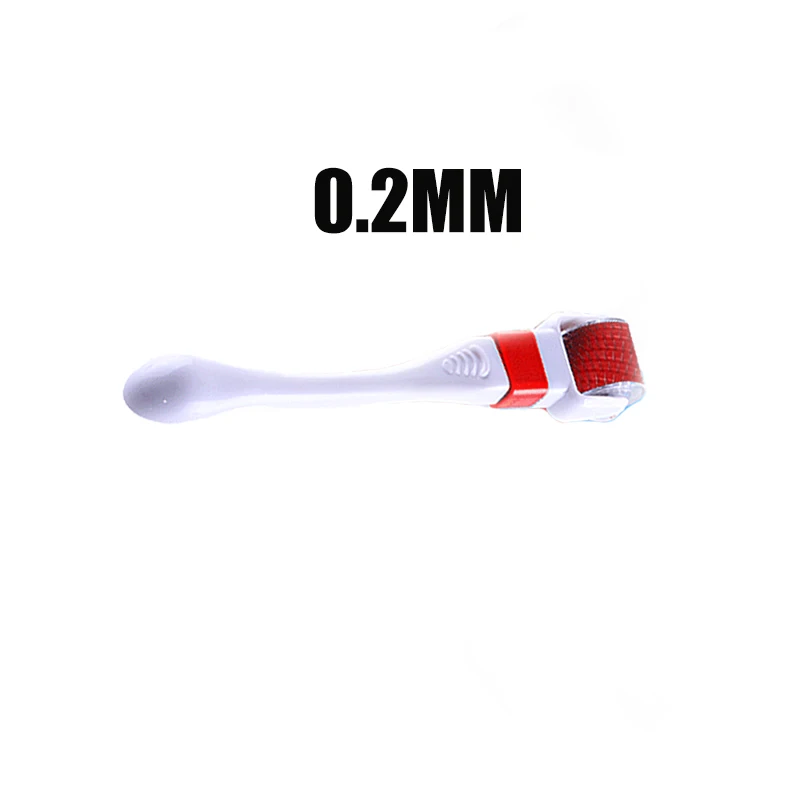 Red 0.2 mm 600 игл микро-игольчатый ролик титановый мезороллер микроиглы Дерма ролик вращение на 360 градусов медицинская терапия Уход за кожей Инструмент - Цвет: Red 0.2 mm