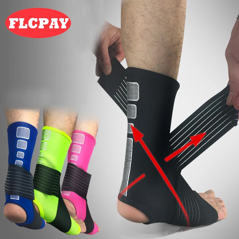 

1 Pair Ankle Bandage Elastic Brace Guard Support Sport Gym Foot Wrap Protection Sports Safety Ankle Support Strong Free Shipping