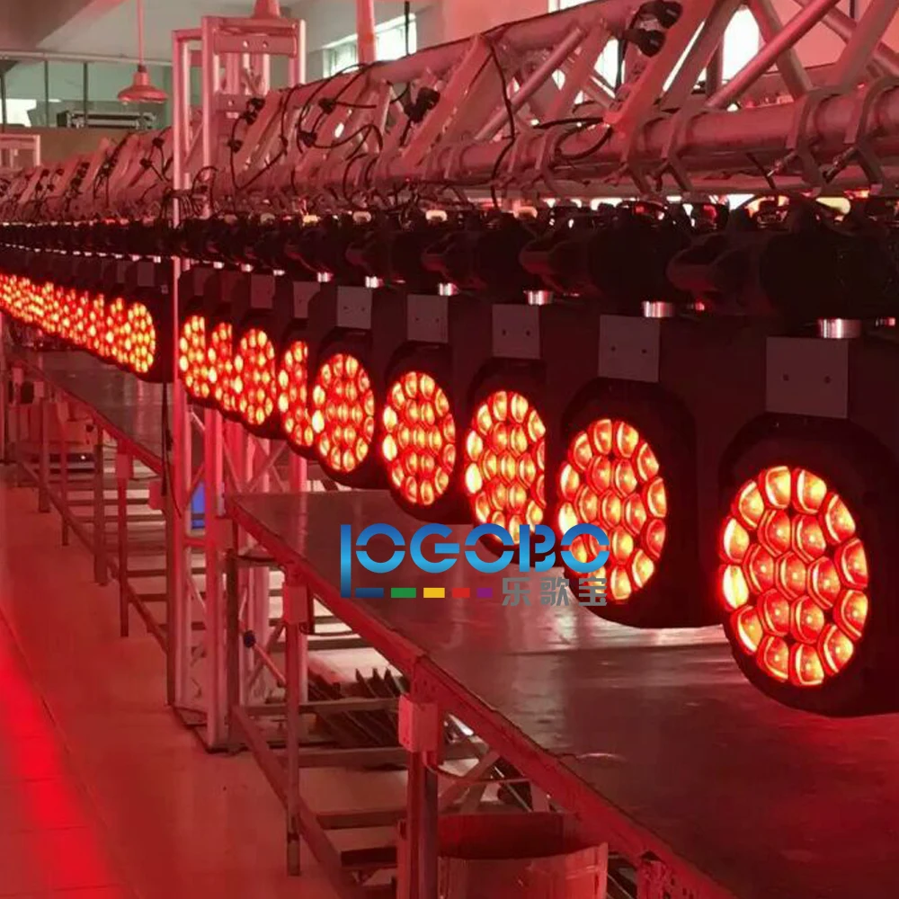 Китай 19x15 Вт LED Луч движущаяся головка B Eye Lighitng Zoom Дискотека DJ глина пчела Paky лампа