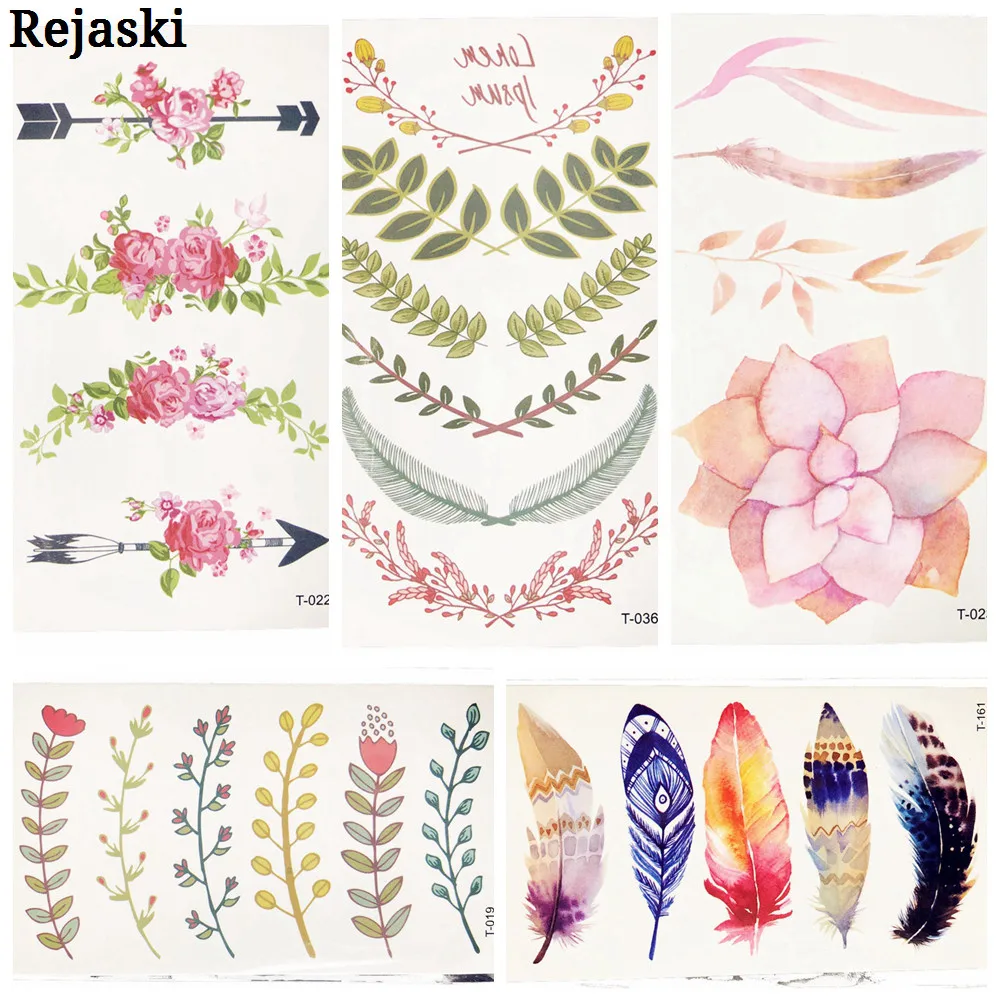 Временная тату наклейка с цветами лотоса 25 видов|tattoo sticker|waterproof tattoo stickerwaterproof |