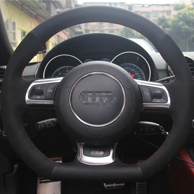 Стайлинг автомобиля новинка противоскользящий кожаный чехол на руль для Audi TT |