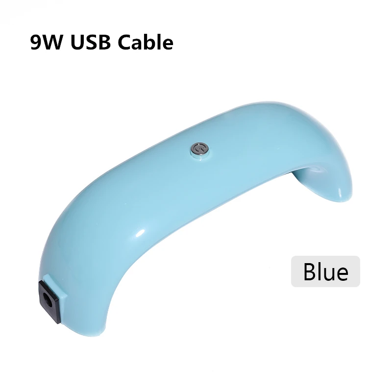 9W USB Cable Blue Сушилка для ногтей BORN PRETTY, СВЕТОДИОДНЫЙ УФ-светильник для ногтей, USB лампа для маникюра, ЖК-дисплей, сушка, Гель-лак для ногтей, инструмент для дизайна ногтей - Цвет: 9W USB Cable Blue