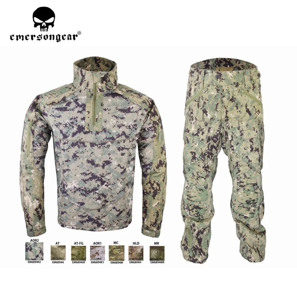 Emersongear Мужская тактическая спортивная одежда военный боевой спортивный костюм осень и зима с длинными рукавами мужские спортивные костюмы EM6894