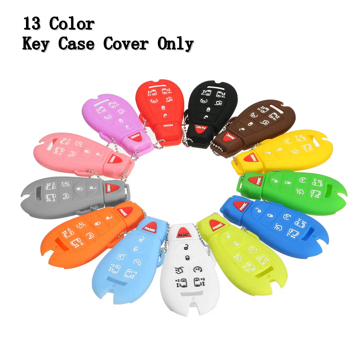 Силиконовый чехол для дистанционного ключа с 7 кнопками Jeep Dodge Chrysler|fob cover|key fob