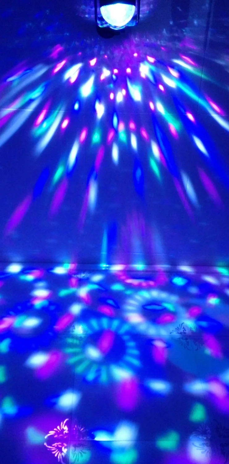 Светодиодный сценический вращающийся мини-кабель для зарядки 7 цветов 9 Вт | Лампы