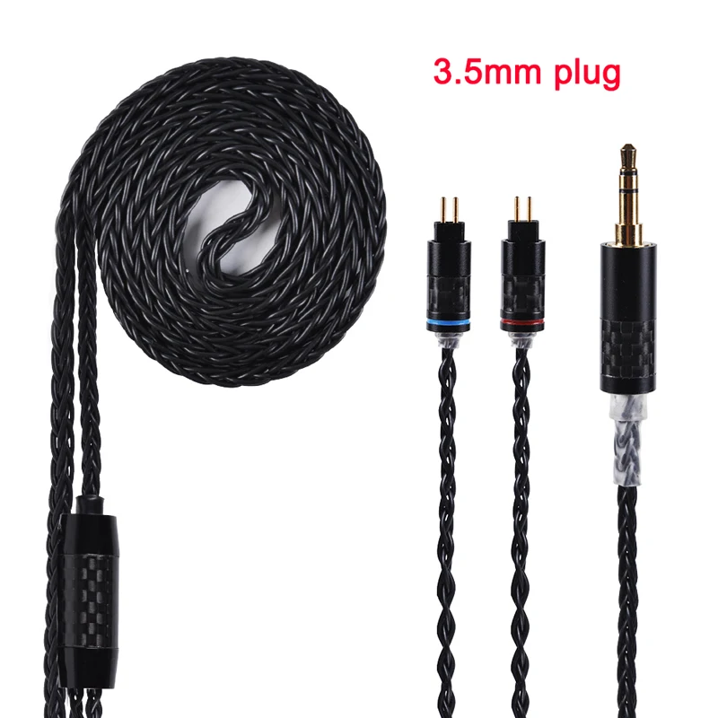 3.5mm 2 pin DIY 8 акций 23 ядер 0,78 мм 2 Pin кабель для Уэстон TFZ W4r Um3x для плотным верхним ворсом KZ ZS10 AS10 наушники 3,5 мм 2,5 мм 4,4 мм баланс для sony - Цвет: 3.5mm 2 pin