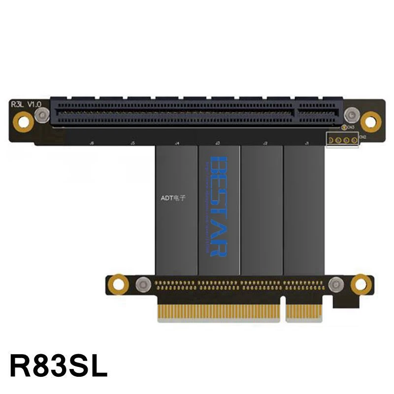 Riser Gen3.0 PCI E PCIe x8 к x16 графическая карта расширения ленточный кабель дизайн локтя