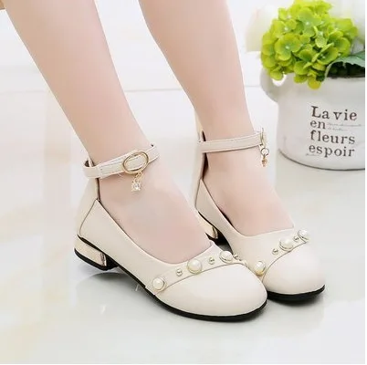 

2019 NEW Autumn Children's Party Leather Shoes Princess Girls Dance Dress Shoe White Pink Fashion Kids Student Sneakers