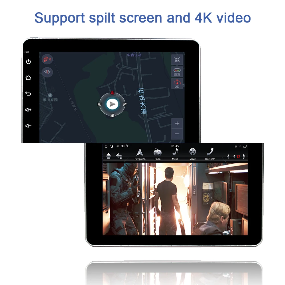 Tesla style 12," PX6 6 core 100 ° вращающийся ips Android 8,1 4 Гб+ 32 ГБ Автомобильный dvd-плеер gps карта RDS радио 2 Din для универсального