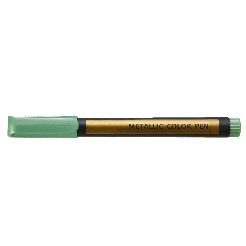 Light Green 1 шт. металлические фломастеры с металлическим блеском для каллиграфии DIY 12 цветов на выбор для бумажных карт Rock Mayitr - Цвет: Light Green