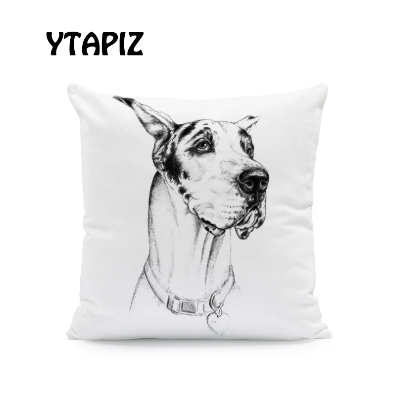 Подушка Doberman Great Dane Bull Head Terrier Golden Retriever British Foxhound украшение для дома подушка дивана