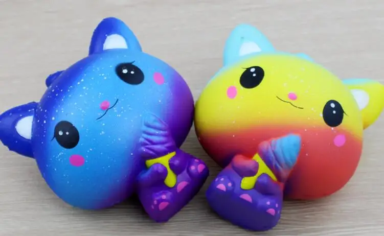 PU slow rebound toy soft squishy simulation animal ice cream cat decompression foam squeezing | Игрушки и хобби