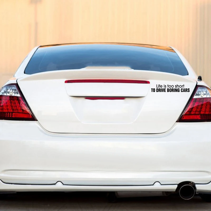 Смешная Виниловая декоративная наклейка жизнь очень короткая 14 3*2 8 см