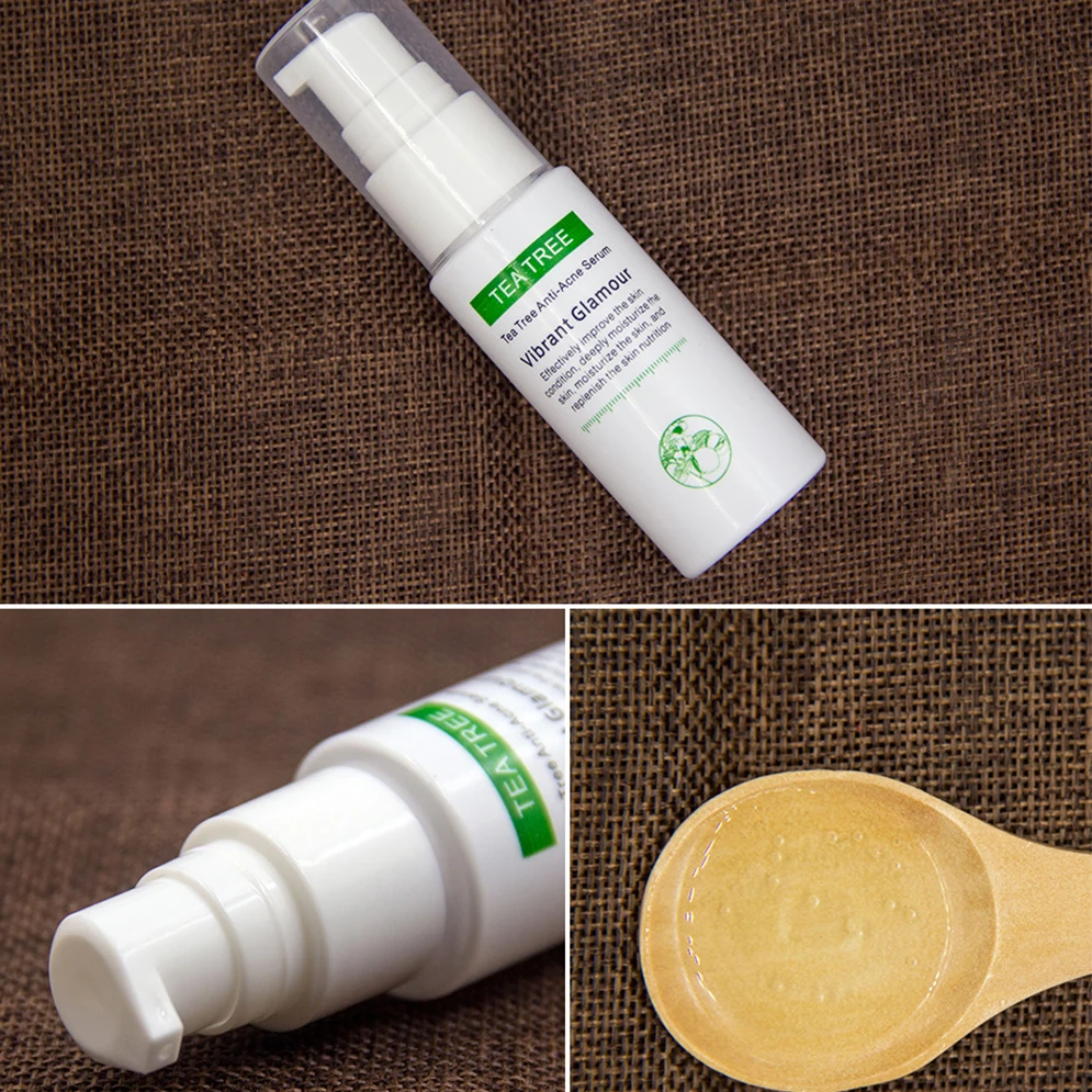 

VG Tea Tree Anti-Acne Serum Acne Treatment Essence Acne Scar Removal Facial Skin Care anti-wrinkle Shrink Pores 30ml