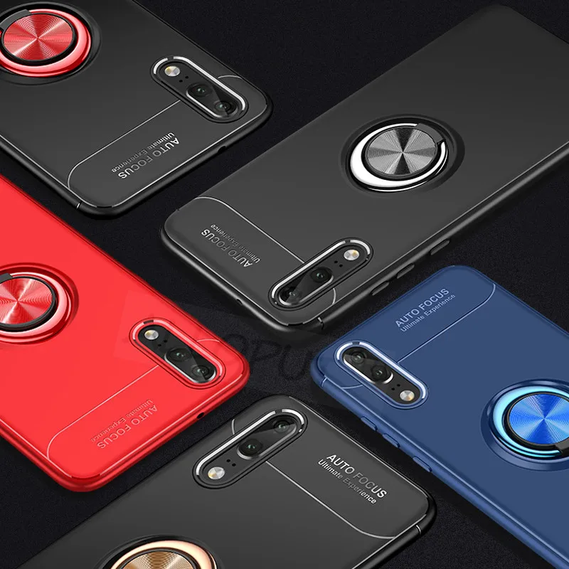 ALLOPUT Magnetic 360° Ring Case For Redmi Note 7 5 Pro Soft TPU Cover Silicone Shockproof Shell Xiaomi Cases |