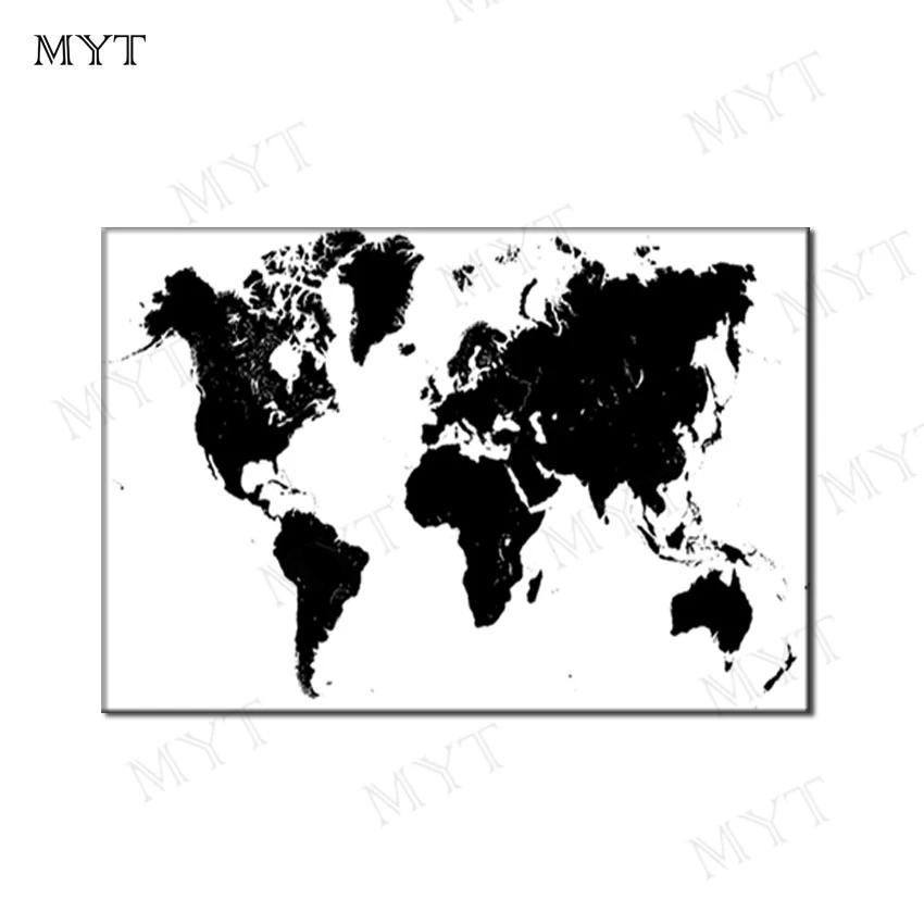 

MYT ручная роспись Карта мира Картина маслом Искусство Настенная картина Современная живопись на холсте искусство настенное украшение для г...