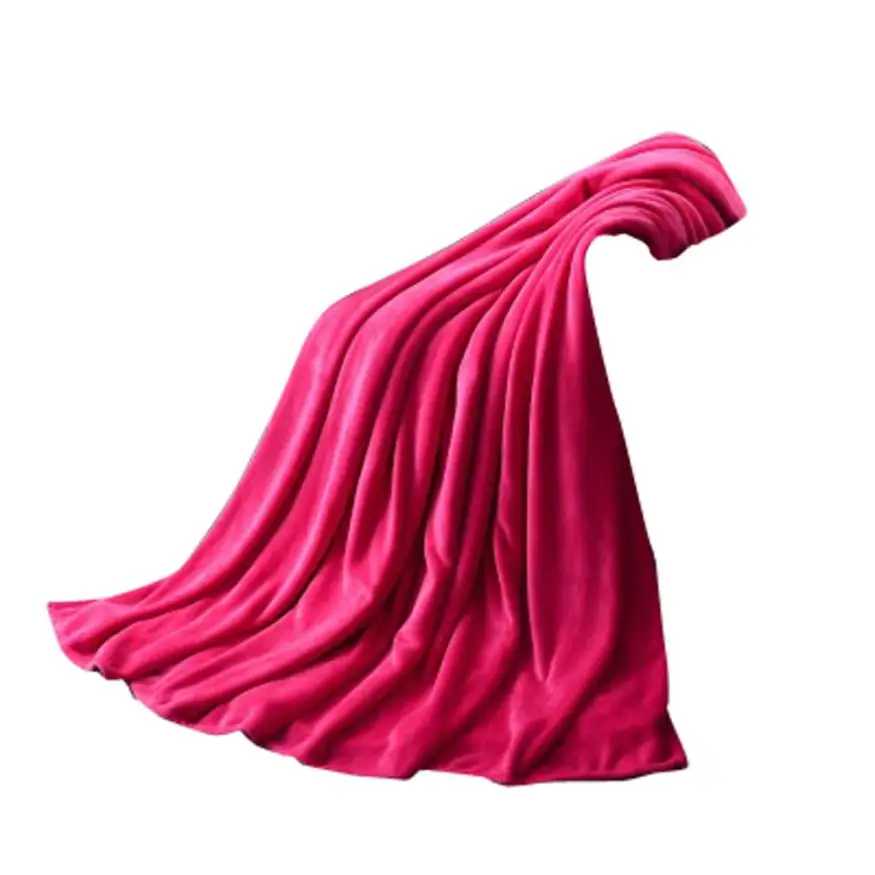 Hot Pink Новое koc детское вязаное одеяло с кроликом, постельные принадлежности, одеяло для игр, теплое, не скатывается, супер мягкое, микроплюшевое, фланелевое одеяло, одеяло - Цвет: Hot Pink