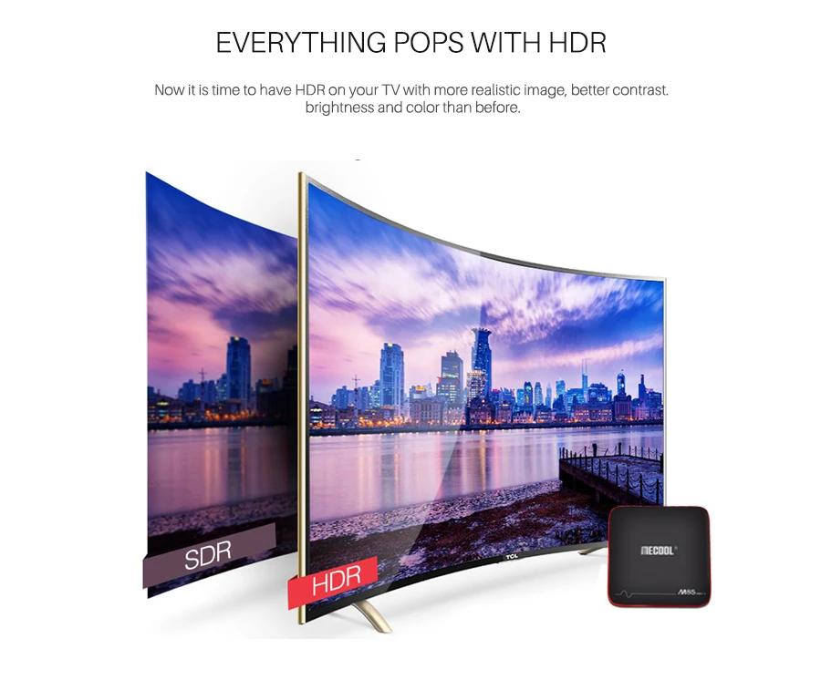 M8S PRO W Android 7,1 Smart Android tv Box 2G ram 16G rom Amlogic S905W Поддержка WiFi H.265 4K HD медиаплеер Европа IP tv